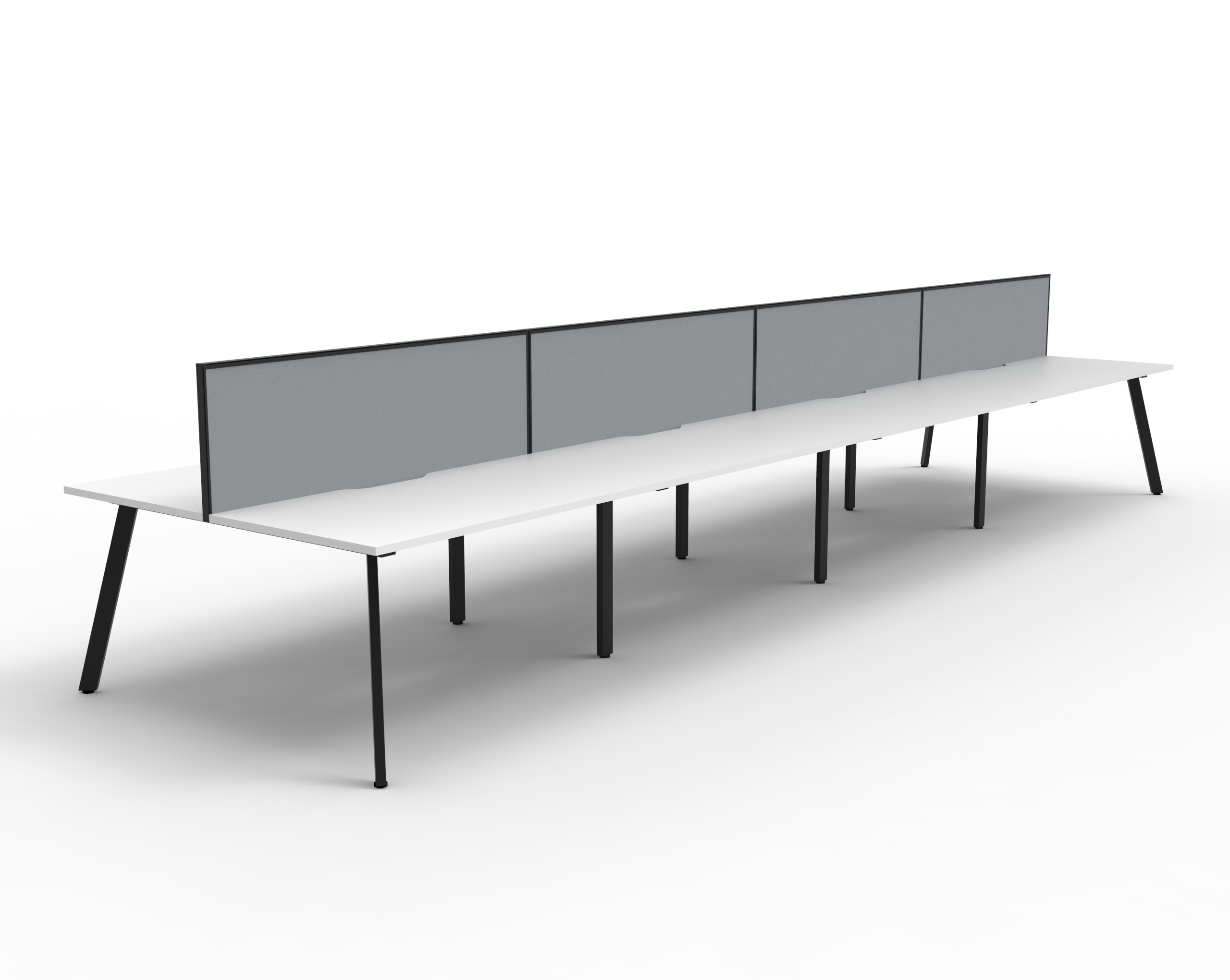 Eternity 8 Person Double Sided Workstation - With Screen